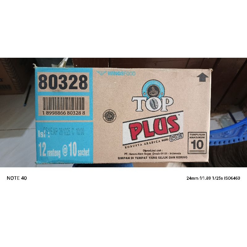 

Kopi top plus 18g rencengan