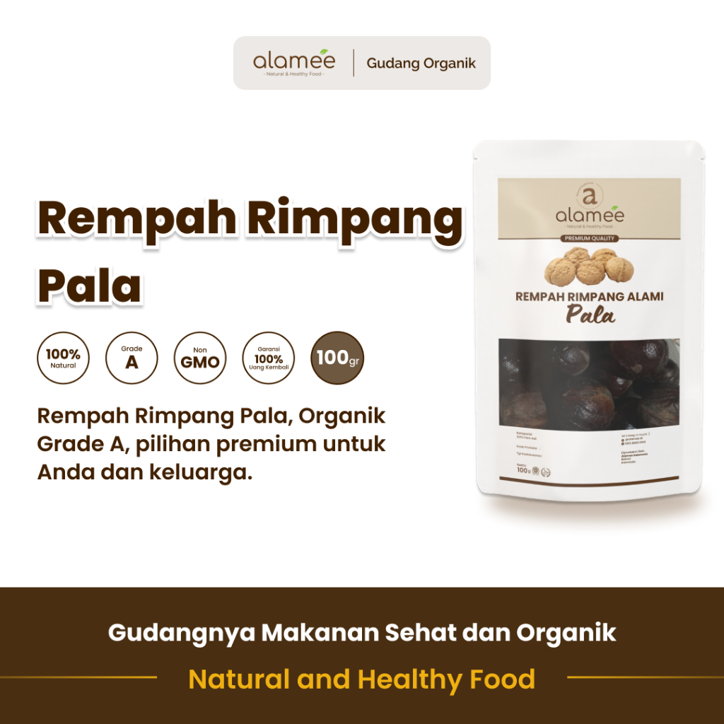 

alamee rempah pala 100 gram bumbu dapur aroma khas untuk masakan dengan penyedap alami rempah