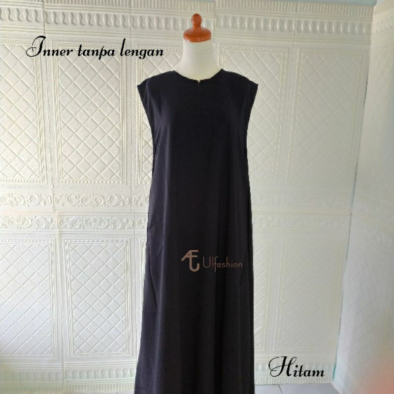 Gamis Inner lengan pendek // inner wanita // daleman wanita // gamis syari wanita // bahan wolfish l