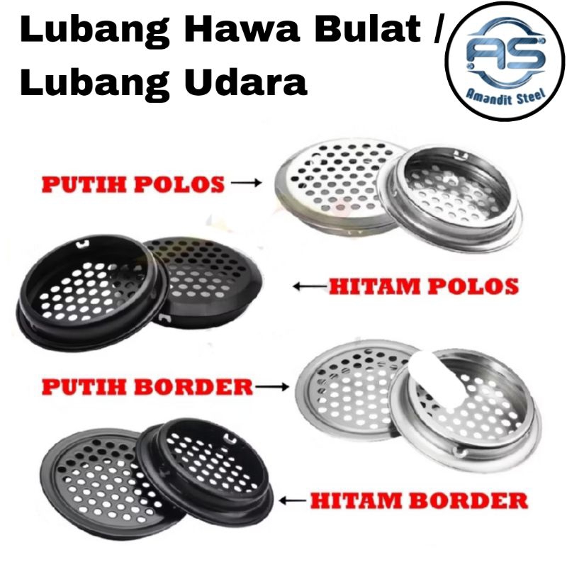 Lubang Hawa Stainless - Ventilasi Udara Bulat