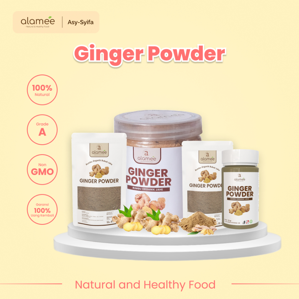 

ALAMEE Jahe Bubuk Ginger Seasoning Powder Rempah Rimpang Murni Asli Tanpa Campuran Siap Saji