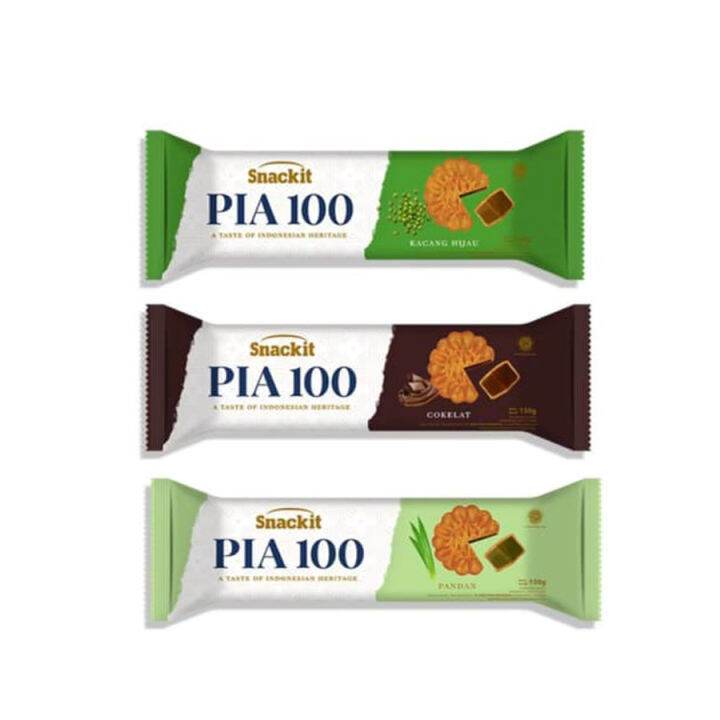 

Camilan Makanan Ringan Kino Snack It Kue Pia 100 75 Gr, 150 Gr, Varian Pandan, Cokelat, Kacang Hijau