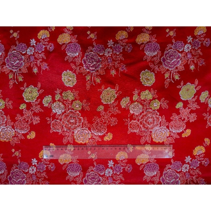 Rb Kain Chongsam Rmt Kain Imlek Chinese New Year Gaun Imlek Kain Jacquard 0.5 Meteran
