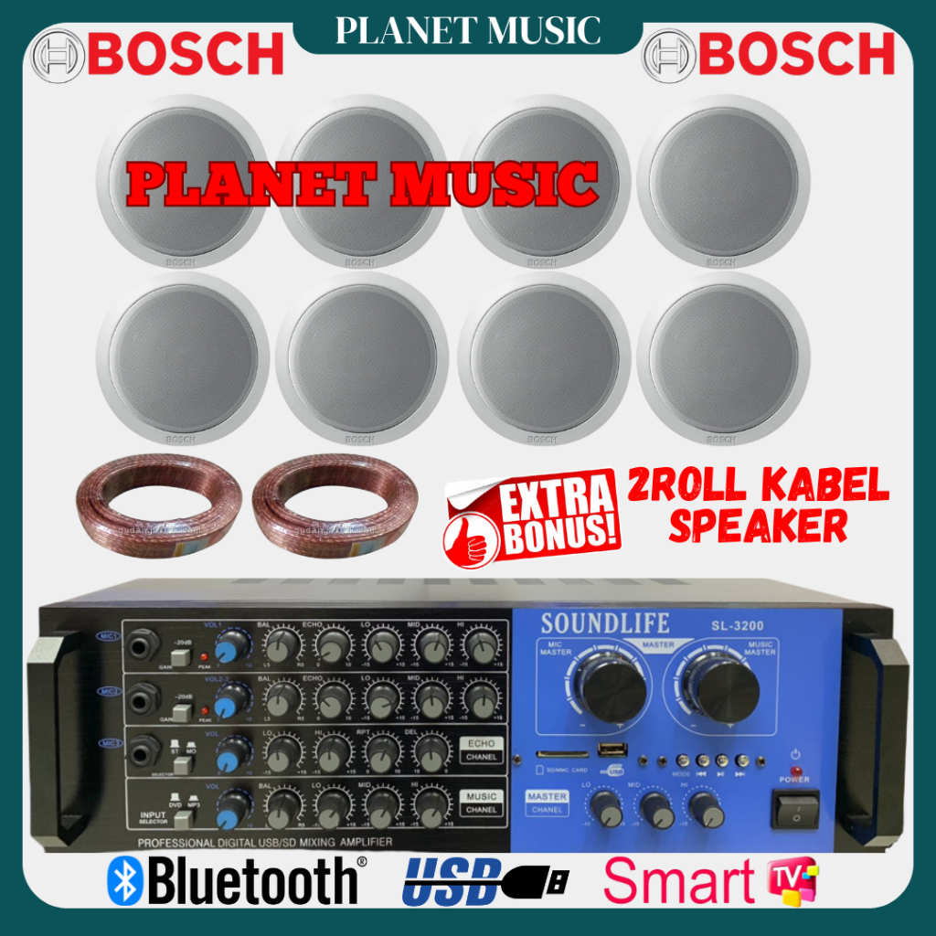 Paket Speaker Plafon BOSCH / Paket Speaker Ceiling BOSCH ( 8 Speaker )