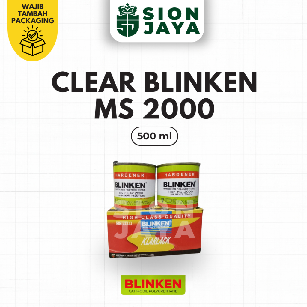 [500ml] Pernis Motor / Varnish Mobil / Clear Blinken Polyurethane MS 2000 + Hardener