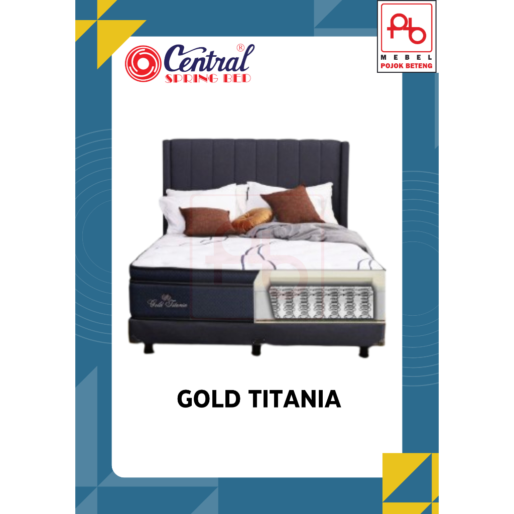 Kasur springbed Central Gold Titanium 90 100 120 160 180 200 jogja (KASUR SAJA)