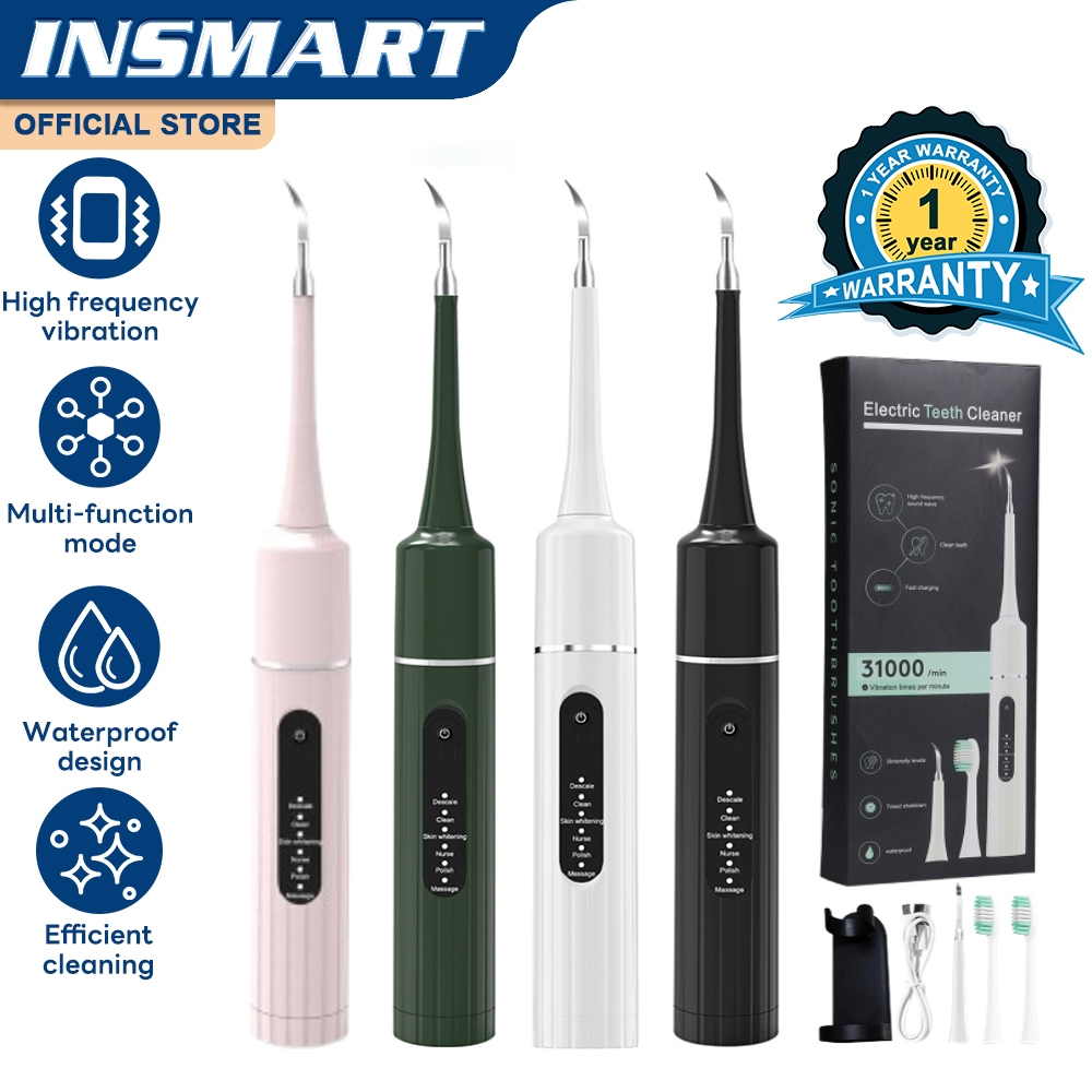 INSMART Pembersih Karang Gigi Smart Ultrasonic Alat Pembersih Karang Gigi Dental Scaling Alat Scalin
