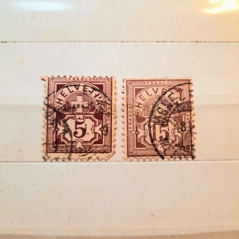 

Prangko Koleksi Filateli Swiss 1882 Cross and Numeral