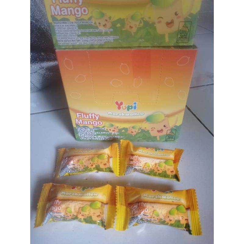 

yupi marshmallow fluffy MANGO isi 24pcs