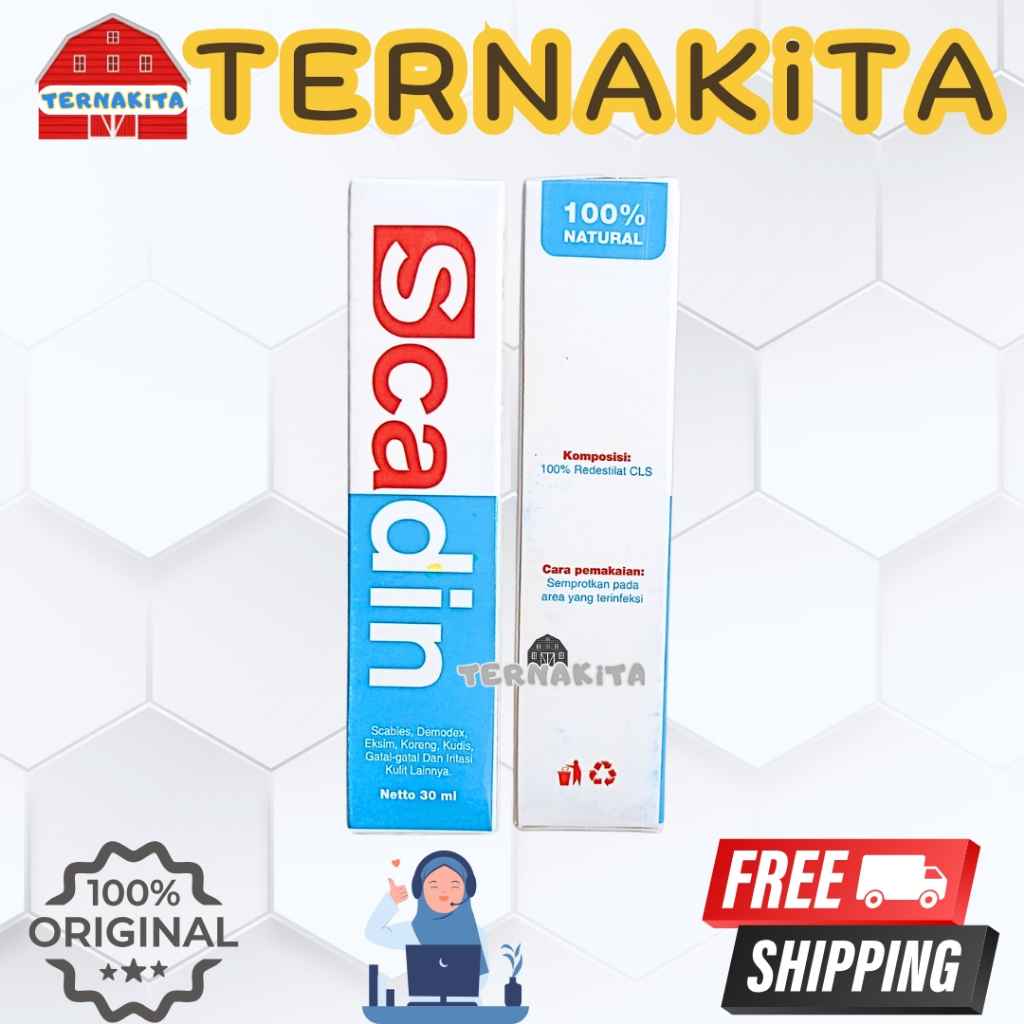 SCADIN SPRAY CREAM SALEP - Obat Kutu Skabies Herbal Scabies Demodex Gudik Gatal Anjing Kucing Sapi K