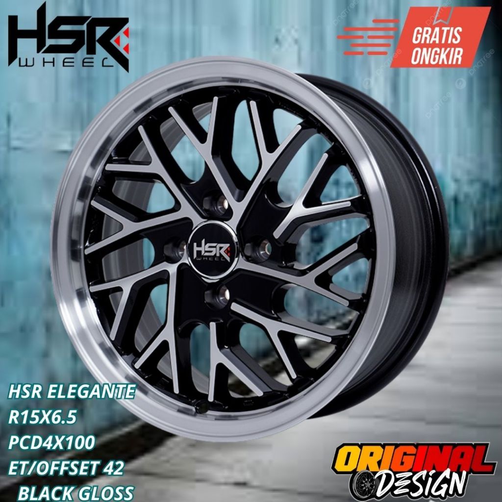 Velg mobil Ring 15 HSR ELEGANTE R15 Untuk SIGRA , DATSUN GO , YARIS , AGYA