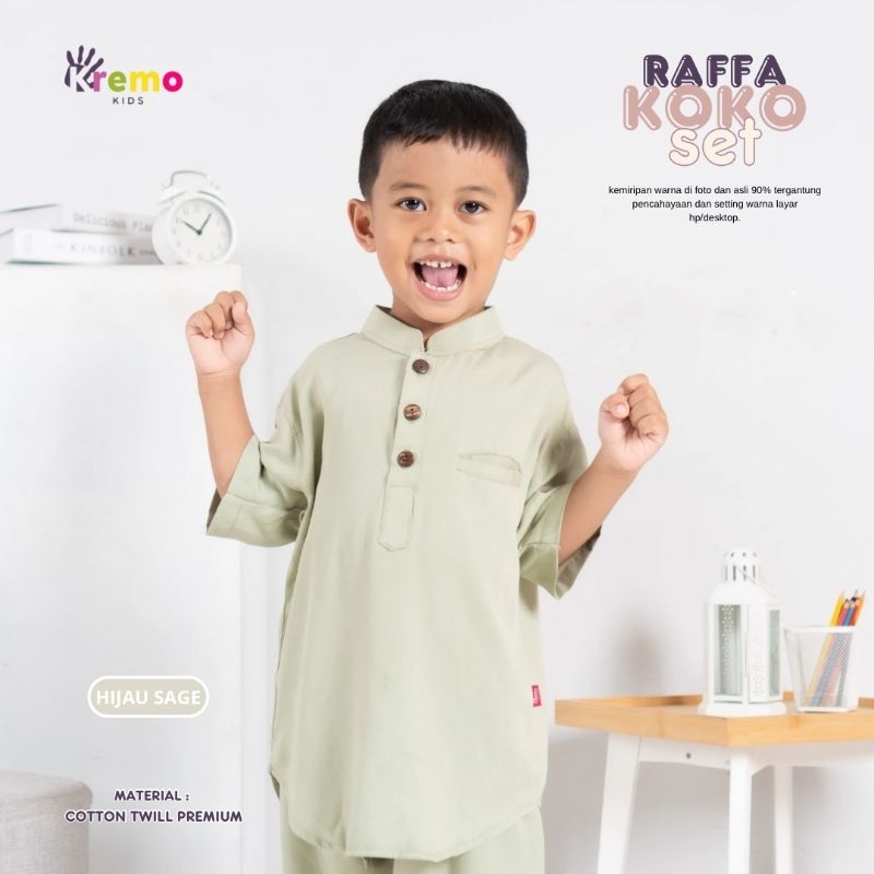 Raffa Koko Set Muslim Anak Laki-Laki KremoKids Koko - Baju Muslim Panjang