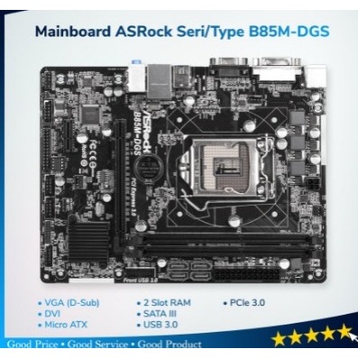 Mainboard Asrock B85 LGA 1150 Haswell - DDR3 - B85M-DGS