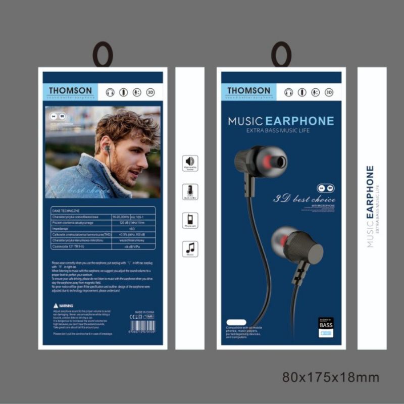 HF Handsfree { Thomson T-700 } Super Bass + Mic