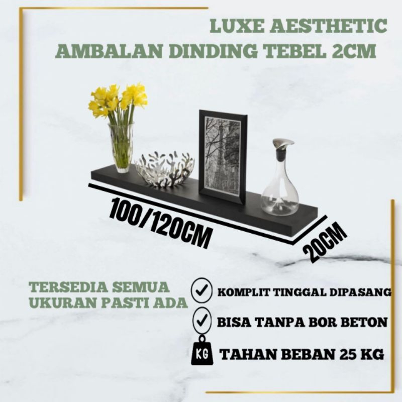 PROMO DISKON AMBALAN DINDING MINIMALIS AESTHETIC, RAK DINDING PANJANG 100CM LEBAR 20CM RAK DINDING A