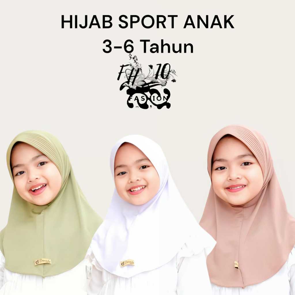 KERUDUNG SPORT ANAK USIA 3-6 TAHUN |Fh_Hijab_10