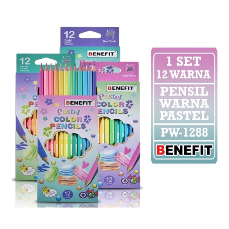 

Matris - Pensil Warna Panjang Pastel Non Toxic [1 Set - 12 Warna] / Pastel Colours BENEFIT PW-1288