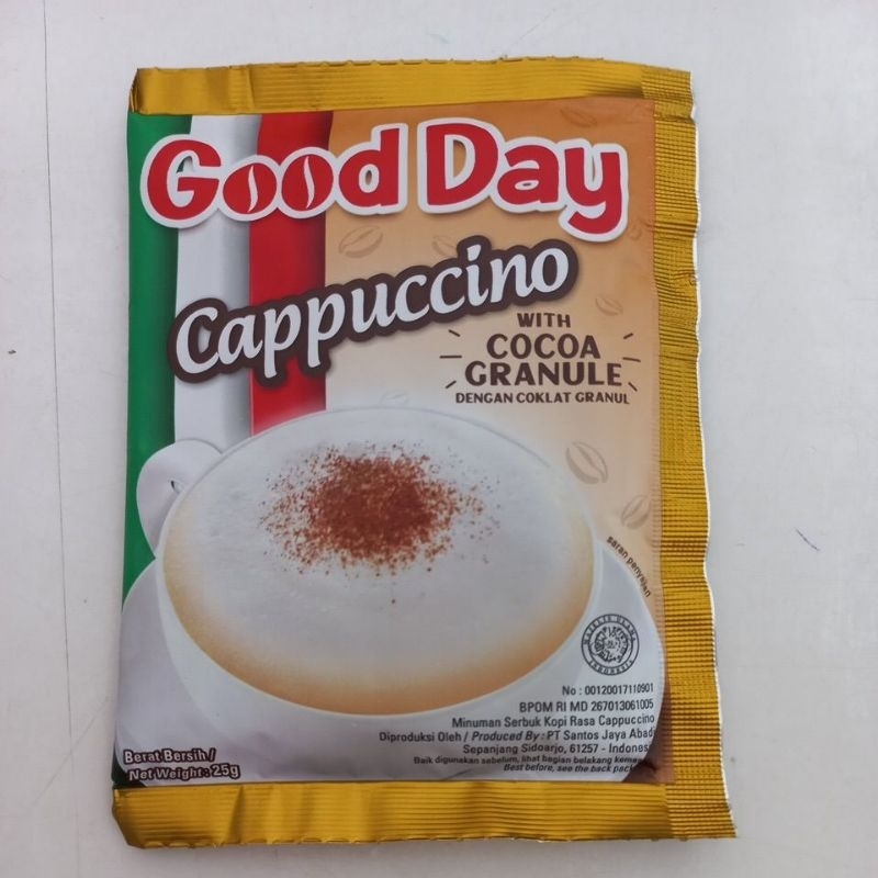 

(1 sachet) Good Day Cappuccino with Cocoa Granule 25g