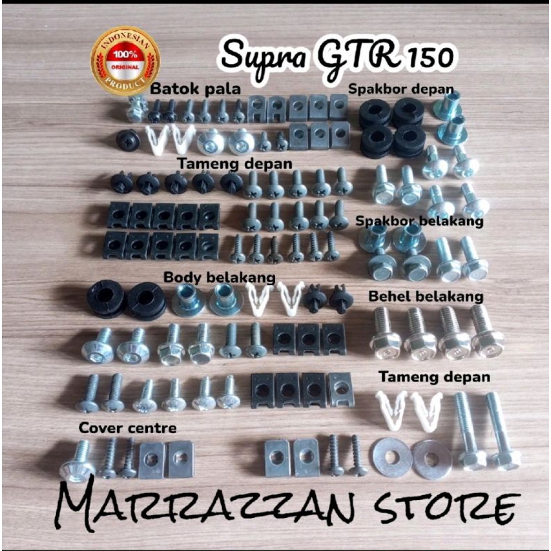 COD/Gratis ongkir/Baut fullset body Supra GTR/Baut lengkap Supra GTR
