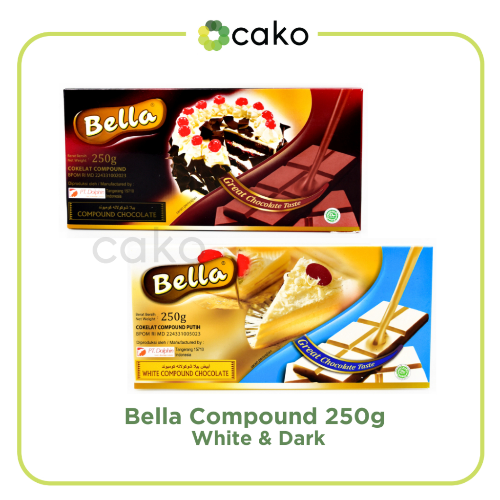 

Bella Chocolate Compound 250gr / Dark, White