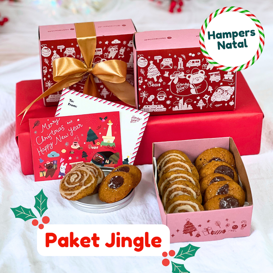 

PAKET JINGLE (10pcs) - CHRISTMAS COOKIES HAMPERS - Kue Natal Kado