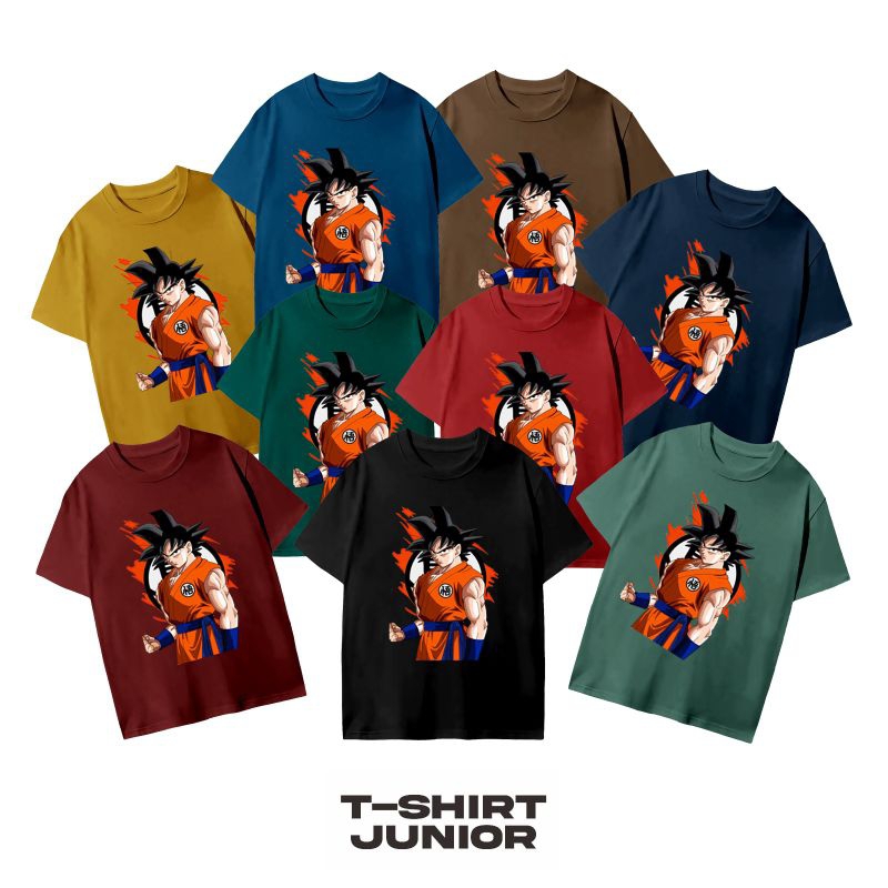 ATASAN KAOS ANAK 4 - 19 TAHUN BAJU KAOS ANAK DISTRO DRAGON BALL PREMIUM TEBAL 24S
