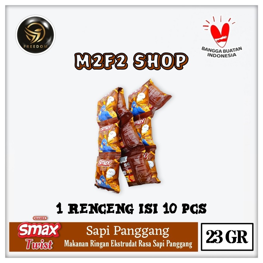 

Mamee Smax Twist Sapi Panggang | Roasted Beef Flavour Sachet - 23 gr (Kemasan 1 Renceng)