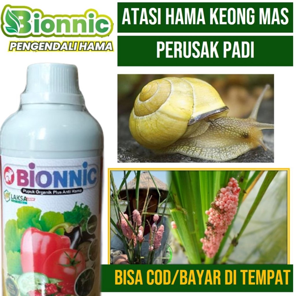 (NEW) Pupuk Pengusir Keong Basmi Keong Sawah/Padi BIONNIC 500 ML - OBAT PEMBASMI HAMA KEONG PERUSAK 