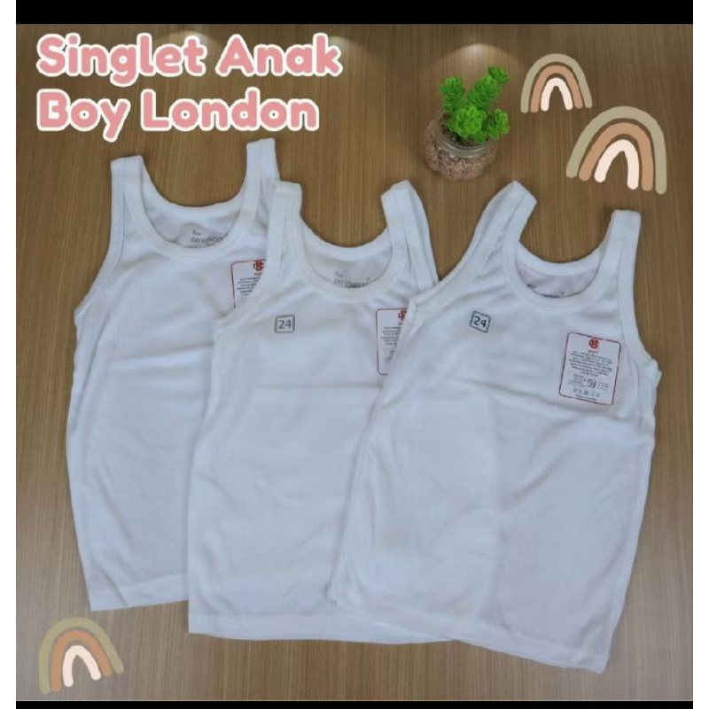 DALAMAN KENSI ANAK BOY LONDON/SINGLET ANAK PREMIUM (6PCS)