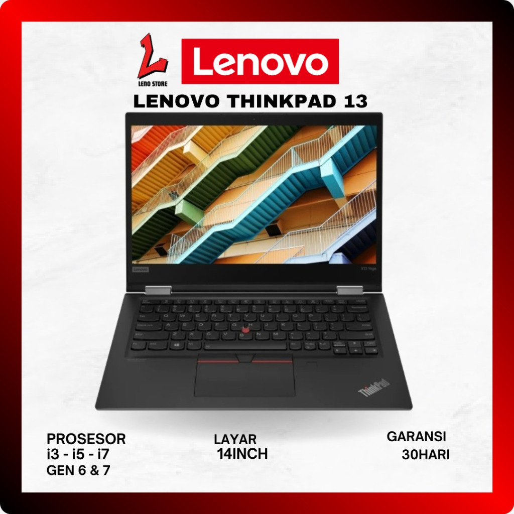 Laptop Lenovo ThinkPad 13 Non Touchscreen Second / Seken | Core i3 Gen 6 / 7 RAM 8GB SSD 256GB | Lap