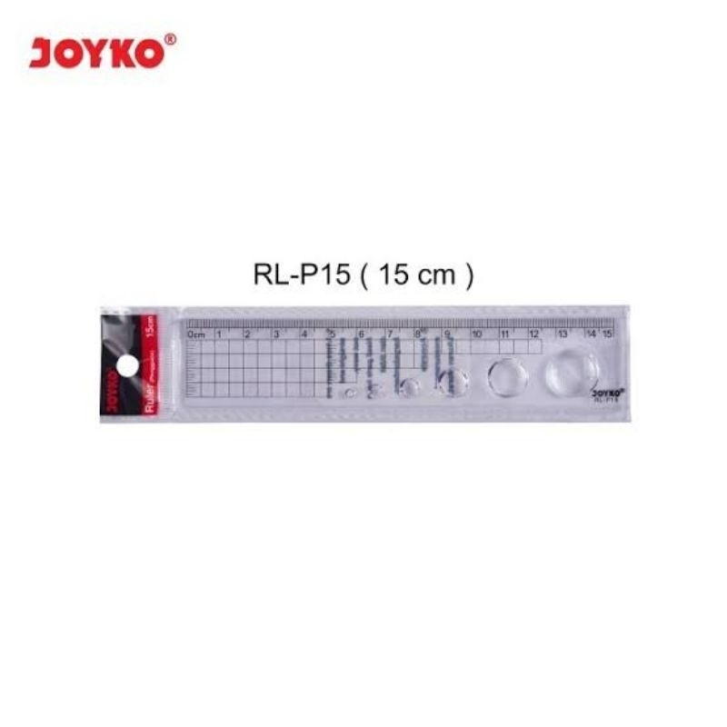 

MISTAR PLASTIK 15CM RL-P15 JOYKO / PENGGARIS 15 CM JOYKO / RULER JOYKO BENING TRANSPARAN