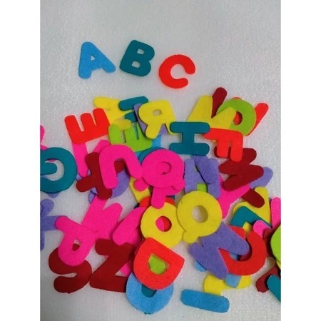 Huruf abjad flanel MIN ORDER 20pcs Pola huruf abjad flanel prakarya kerajinan flanel aplikasi flanel