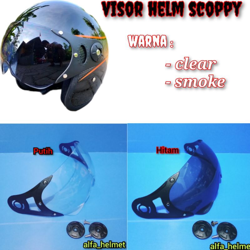 Visor Scoopy Helm Scoopy / Visor Helm Vespa | KEREN