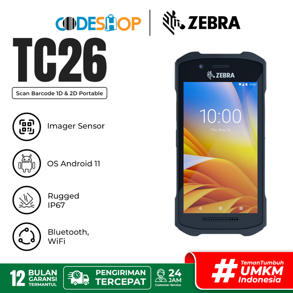 Motorola Symbol Zebra TC26 2D Mobile Barcode Scanner PDA PDT Android