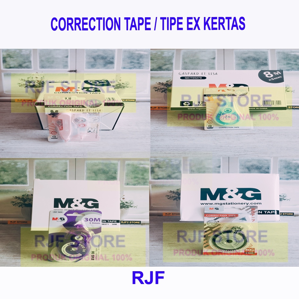 

CORRECTION TAPE / TIPE EX KERTAS 6M, 8M, 30M, 40M