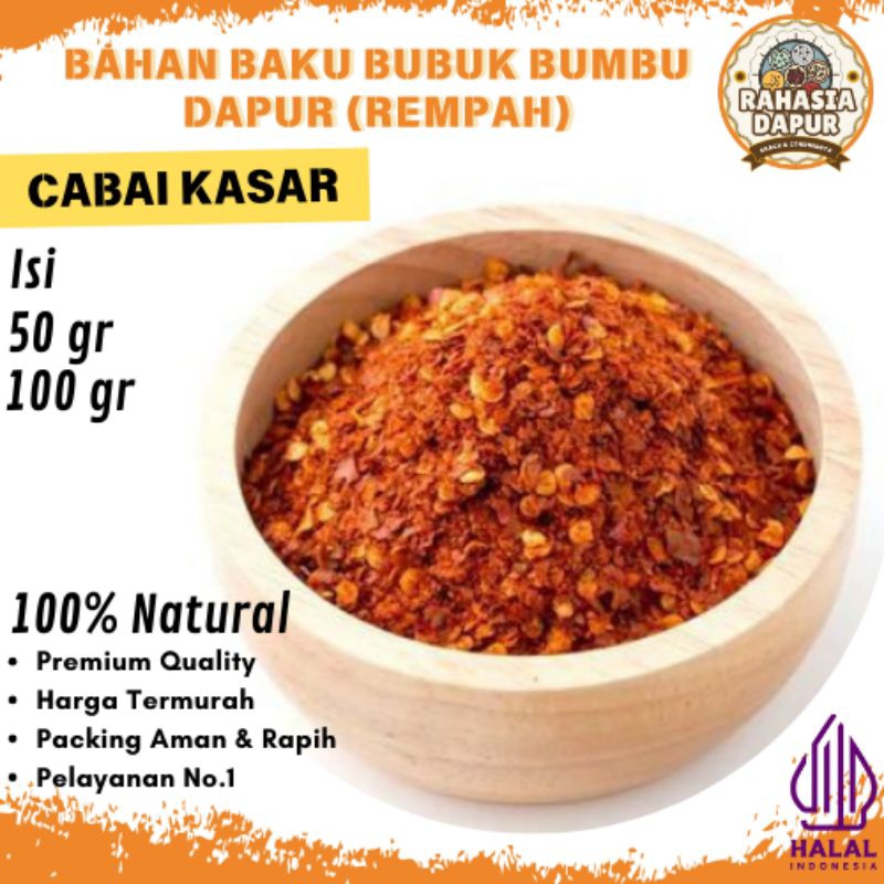 

Bumbu Dapur Bubuk (CABAI KASAR) Rempah Lengkap Murah Grosir Alami Natural 100% Penyedap Rasa Masakan Halal Premium Quality