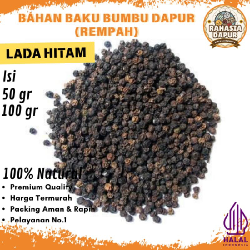 

Bumbu Dapur Bahan (LADA HITAM) Rempah Lenkap Murah Grosir Alami Natural 100% Penyedap Rasa Masakan Halal Premium Quality