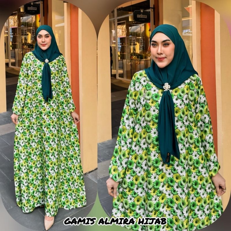 GAMIS ALMIRA HIJAB* Naura. 1 set hijab instan + gamis