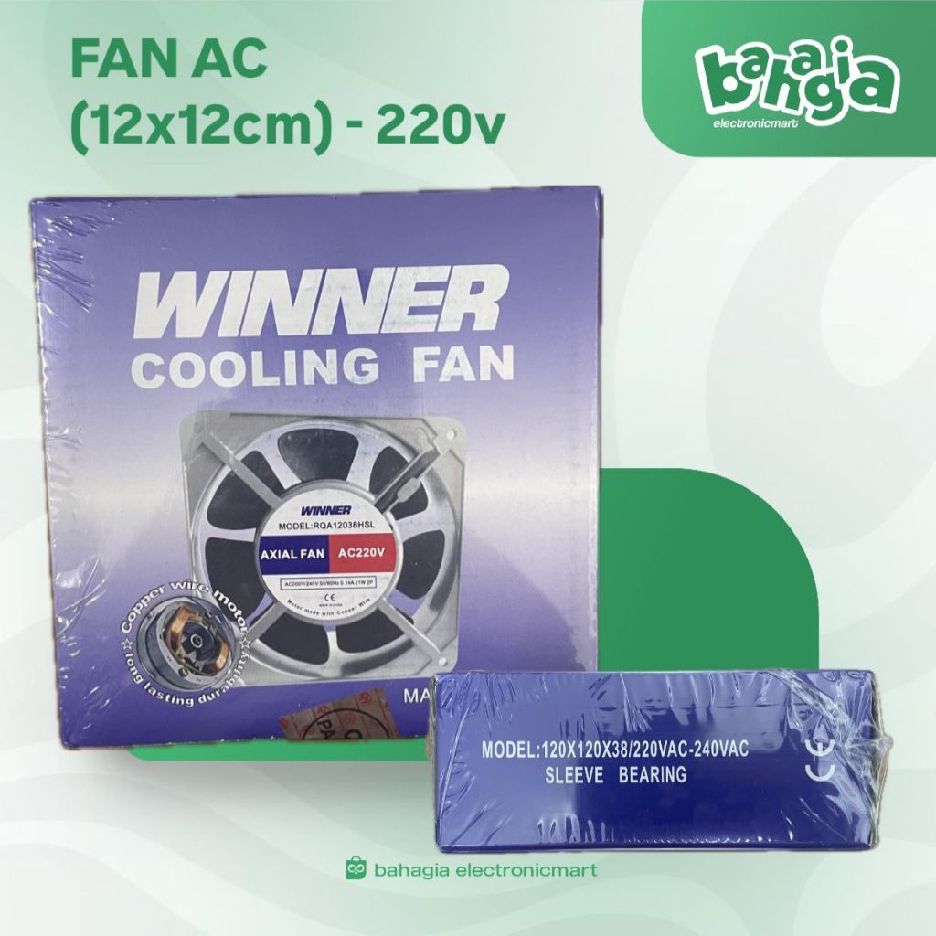 COOLING / EXHAUST FAN AC 220v 12cm 12 cm Kipas Angin / Pendingin AC