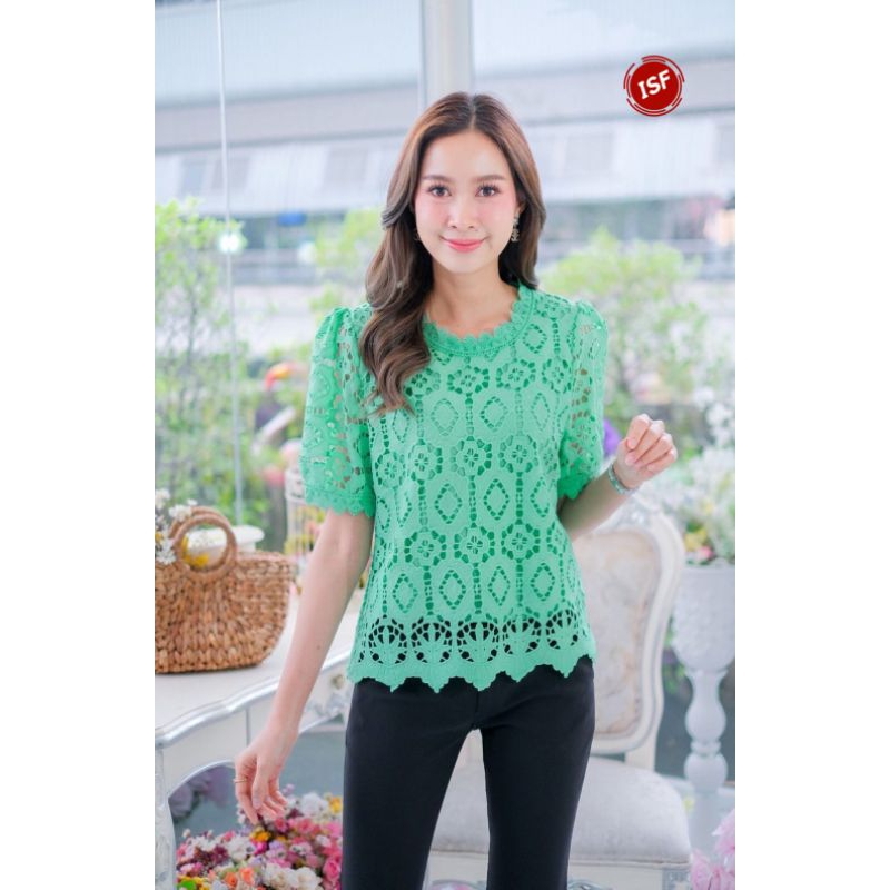 Atasan Crop Brokat Bangkok Blouse An an Wanita