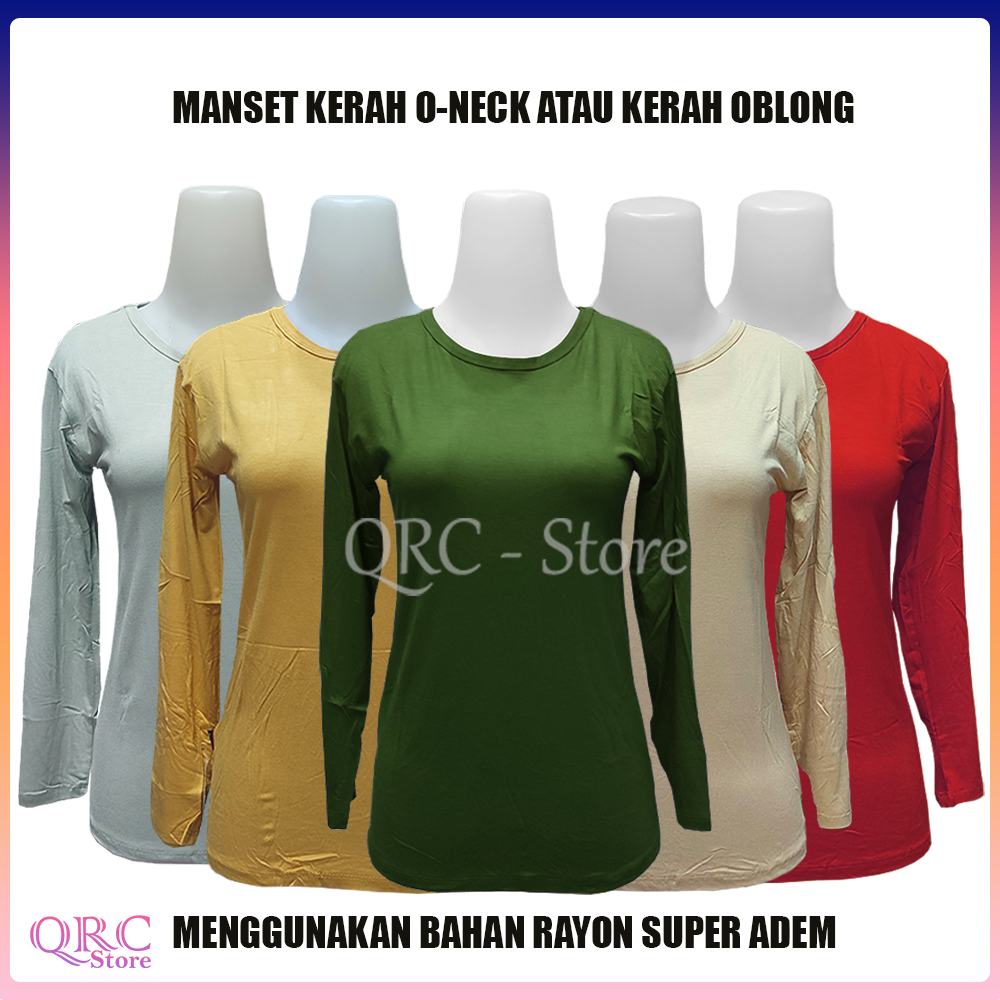 Baju Manset Lengan Panjang Wanita Premium Leher Turtle Neck Polos Dalaman Perempuan Warna Hitam Puti