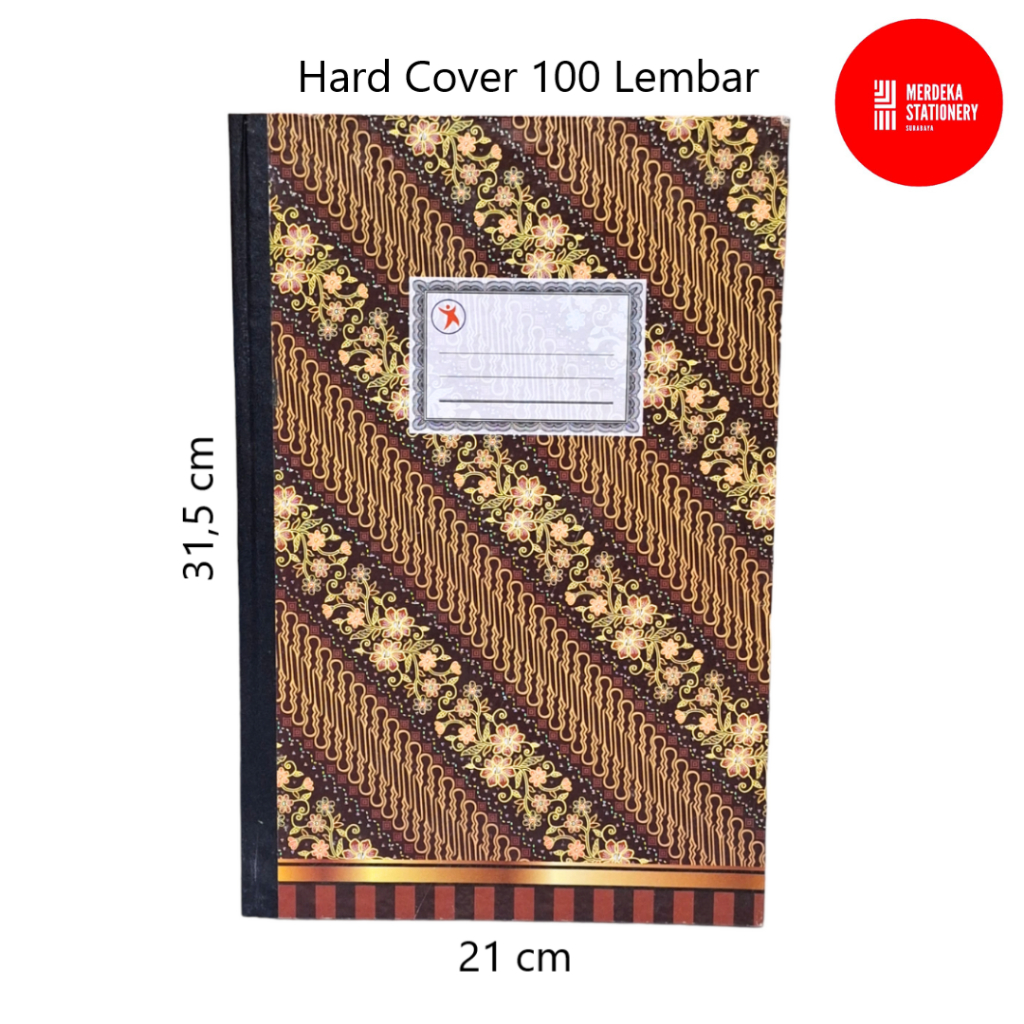 

Buku/Book Catatan Folio/F4 100 Lembar SM Hard Cover/HardCover Keras Batik/Kotak-kotak Murah Premium