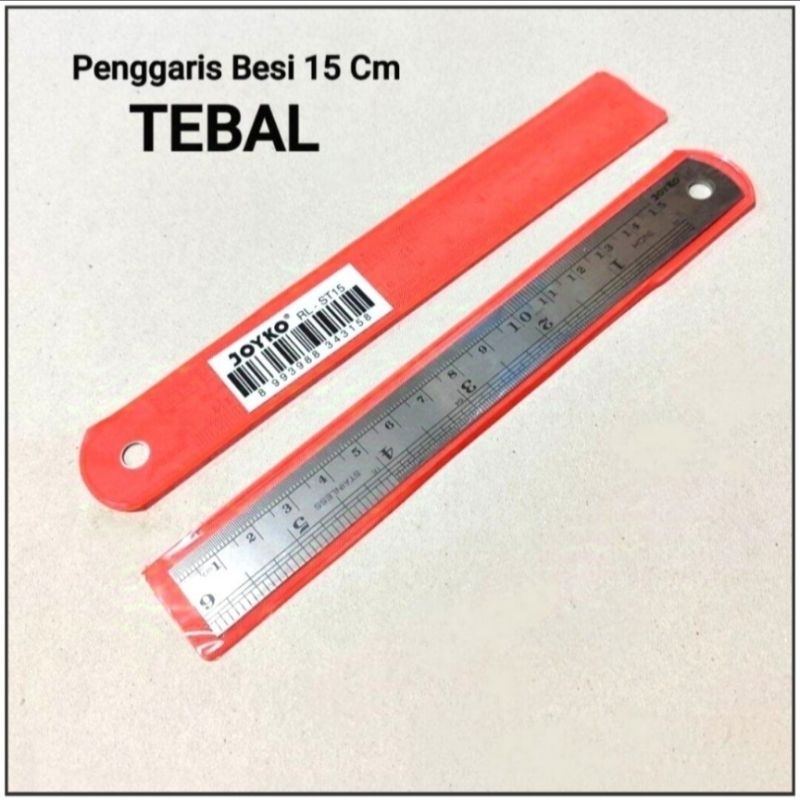 

1 Pcs Penggaris Besi 15 Cm Joyko TEBAL