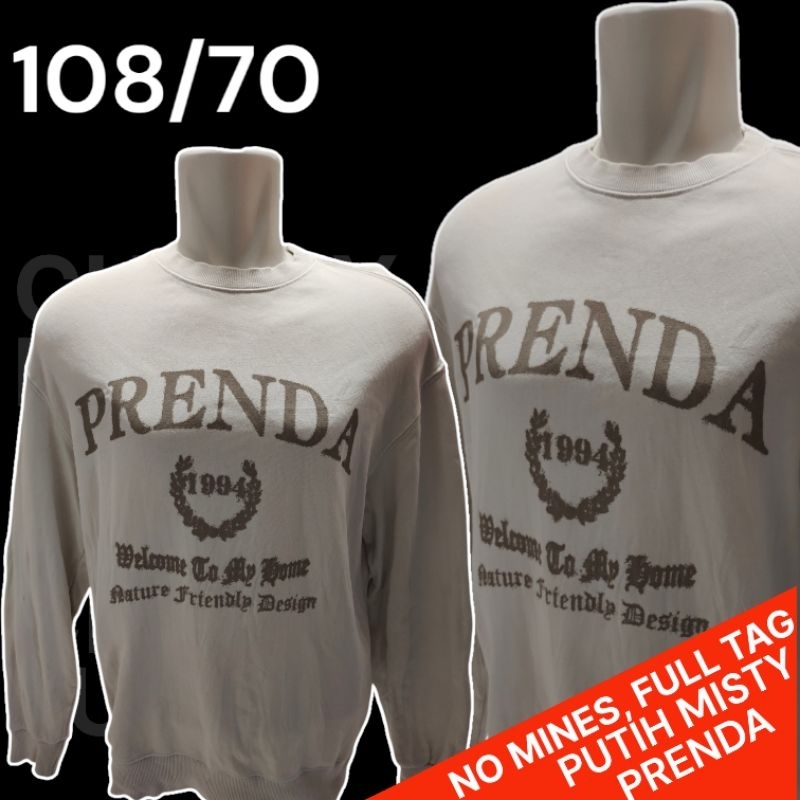 Sweater White Prenda Original/Crewneck WHITE BONE PRENDA Original/CN White Misty Prenda Original - T