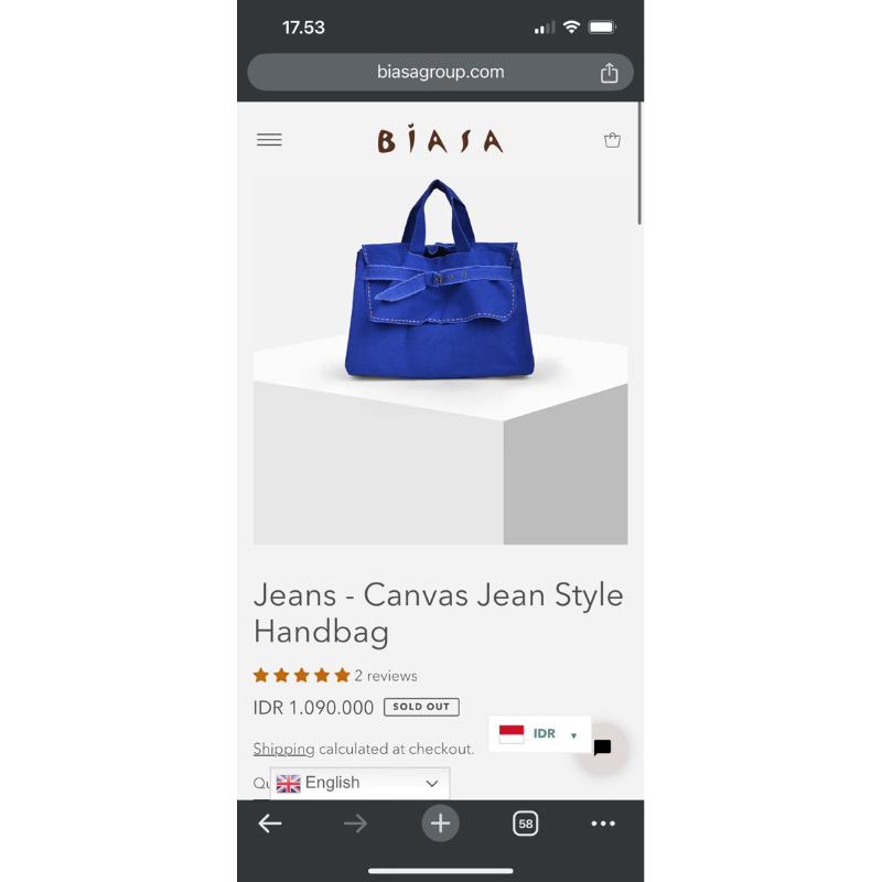 Biasa Official - Canvas Jean, Jeans bag