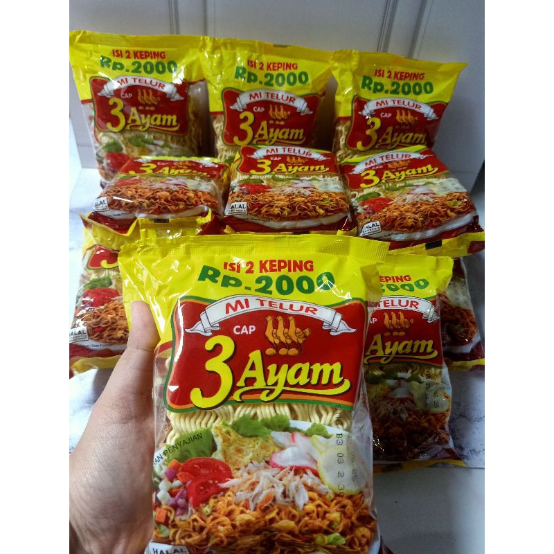 

BUNDLE 3 PACK MIE TELUR CAP 3 AYAM 2000an