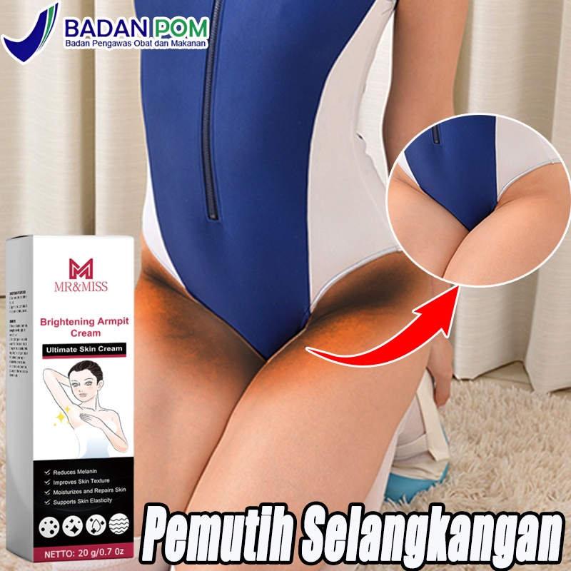 【BPOM】Pemutih selangkangan Pemutih ketiak Pembersih selangkangan hitam bpom cream 20g Pemutih badan 