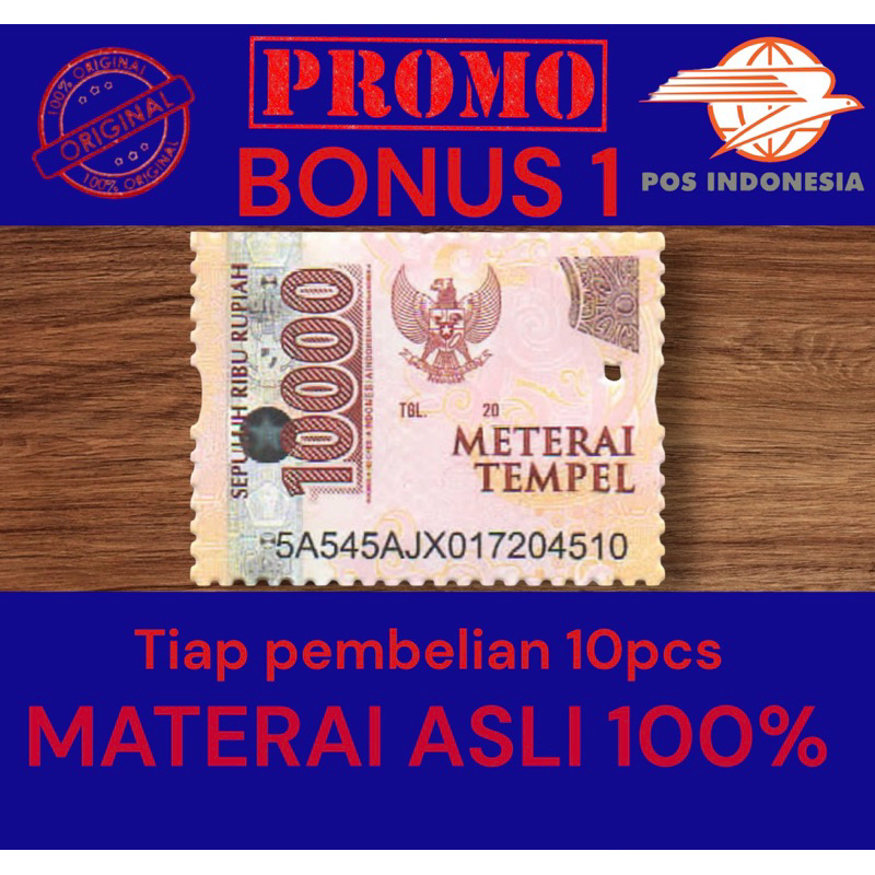 

MATERAI 10000 1pcs ASLI 100%