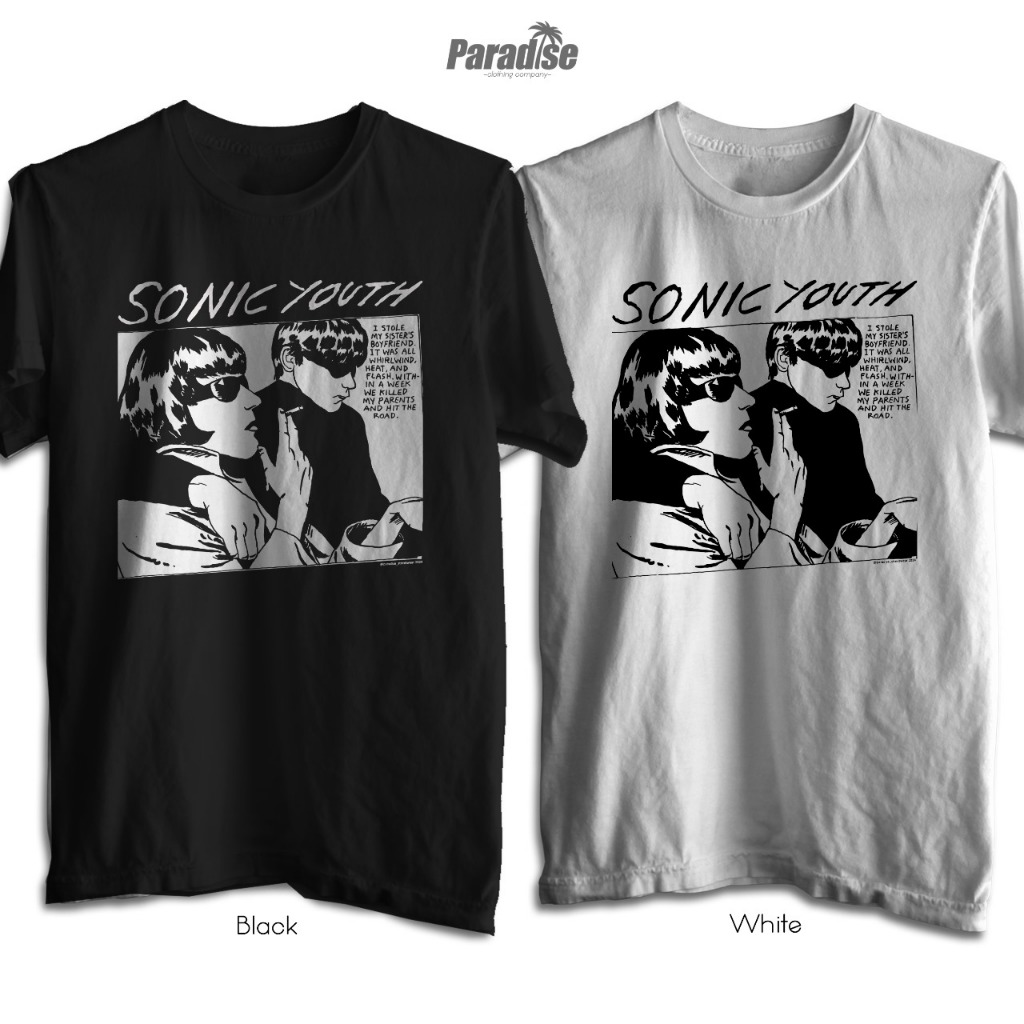 PARADISE Baju Kaos Band Vintage - Sonic Youth