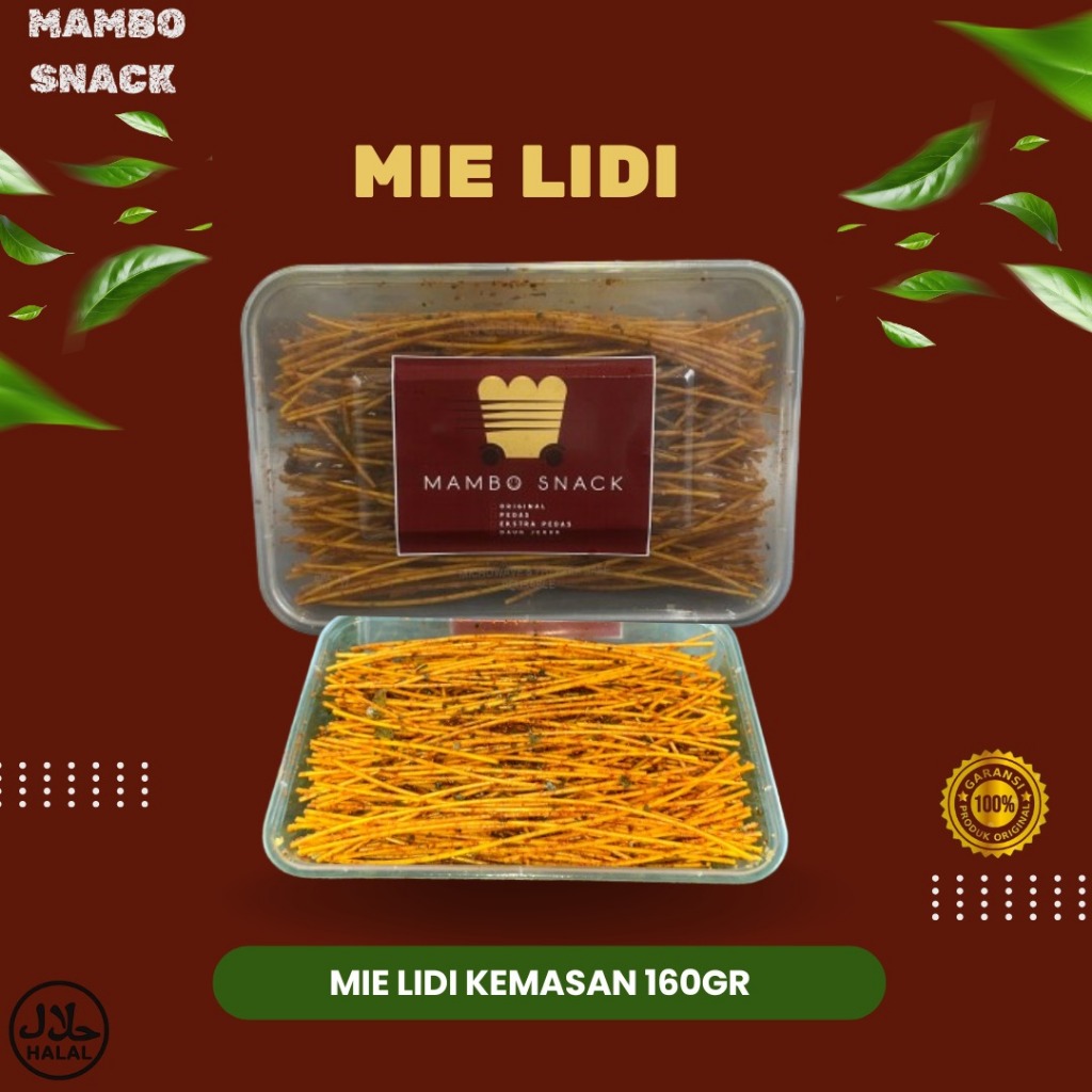 

Mie Lidi 130gram Pedas Daun Jeruk - Cemilan Bikin Nagih